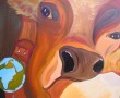 Diamond space cow-boy Kunstwerk Diamond space cow-boy