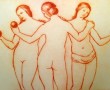 De Drie Gratiën (naar Raphael) ets-02 Kunstwerk De Drie Gratiën (naar Raphael) ets-02