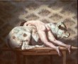 vrouw / stier / tafel Kunstwerk vrouw / stier / tafel