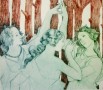 De Drie Gratiën (naar Botticelli) ets Kunstwerk De Drie Gratiën (naar Botticelli) ets