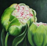 bloemstilleven: Tulpen in knop bloemstilleven: Tulpen in knop