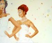weddingparty with two girls Kunstwerk weddingparty with two girls