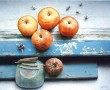 Kunstwerk appels met bijen en hommel