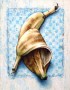 banaan op keukendoek Kunstwerk banaan op keukendoek