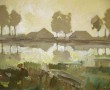 Hollands Landschap Kunstwerk Hollands Landschap