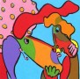Paradijselijke kus 4 Kunstwerk Paradijselijke kus 4