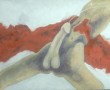 sperma en bloed Kunstwerk sperma en bloed