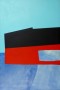 2 Stück, rot und blau Kunstwerk 2 Stück, rot und blau