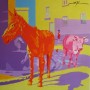 il mulo e la vacca rosa Kunstwerk il mulo e la vacca rosa