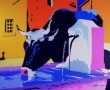 cow drinking at fountain 3 Kunstwerk cow drinking at fountain 3