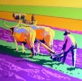 plowing oxen Kunstwerk plowing oxen