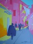street scene in umbria Kunstwerk street scene in umbria