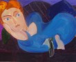 vrouw op sofa III Kunstwerk vrouw op sofa III