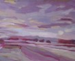 Paars landschap Kunstwerk Paars landschap