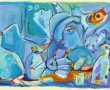 Blauwe engel Kunstwerk Blauwe engel