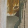 de rode kat Kunstwerk de rode kat