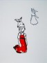 Girl grows up with stray animals Kunstwerk Girl grows up with stray animals