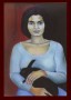Portret met konijn Kunstwerk Portret met konijn