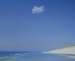 (149)strand van Zeeland met wolk Kunstwerk (149)strand van Zeeland met wolk