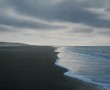 (150)strand van Zeeland met donkere lucht Kunstwerk (150)strand van Zeeland met donkere lucht