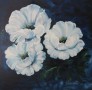 bloemen: wiite rozen bij maanlicht Kunstwerk bloemen: wiite rozen bij maanlicht