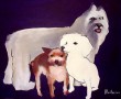 in opdracht 3 honden Kunstwerk in opdracht 3 honden