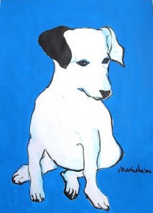 hond blauw