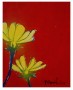 flowers red/yellow Kunstwerk flowers red/yellow
