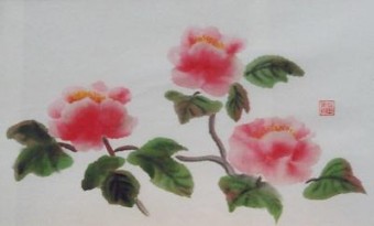 chinese penseelschildering:PIOENROOS chinese penseelschildering:PIOENROOS