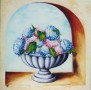 DOORKIJKJE MET VAAS HORTENSIA Kunstwerk DOORKIJKJE MET VAAS HORTENSIA