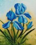 BLAUWE IRISSEN Kunstwerk BLAUWE IRISSEN