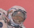 Astronaut Roze Kunstwerk Astronaut Roze