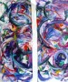kleurig tweeluik Kunstwerk kleurig tweeluik