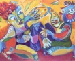 spelende kinderen Kunstwerk spelende kinderen