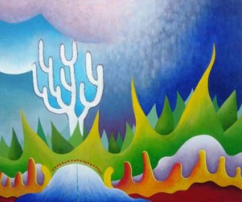 Landschap met cactus  Landschap met cactus