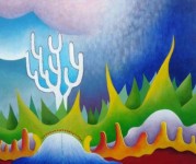 Landschap met cactus  Landschap met cactus