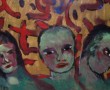 Drie koppen Kunstwerk Drie koppen