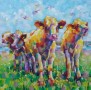 Kleurrijke Koeien Kunstwerk Kleurrijke Koeien