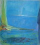 Blauw landschap  Kunstwerk Blauw landschap