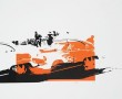 Orange Burnout Kunstwerk Orange Burnout