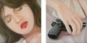 head and handgun head and handgun