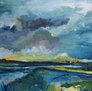 landschap dreigende lucht landschap dreigende lucht