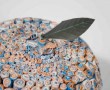 Kunstwerk Coiled fruit  '' tangerine detail1 ''