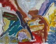 'Aan de oevers van de rivier' - abstract Frans landschap