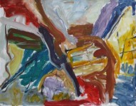 'Aan de oevers van de rivier' - abstract Frans landschap 'Aan de oevers van de rivier' - abstract Frans landschap