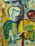 'Romaanse Zondag' - groot kleurrijk schilderij 'Romaanse Zondag' - groot kleurrijk schilderij