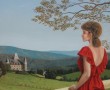 Ardens landschap met vrouw Kunstwerk Ardens landschap met vrouw