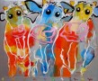 Lente koeien Kunstwerk Lente koeien