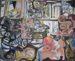 uitzicht op de tuin Kunstwerk uitzicht op de tuin