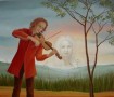 de rode violist Kunstwerk de rode violist